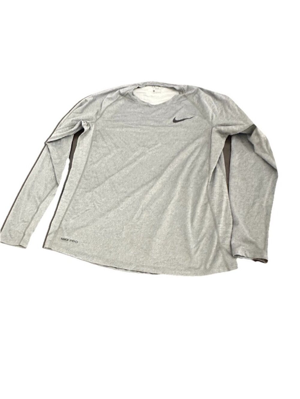 Men’s Nike Dri Fit Slim Fit Long Sleeve Shirt Grey Large